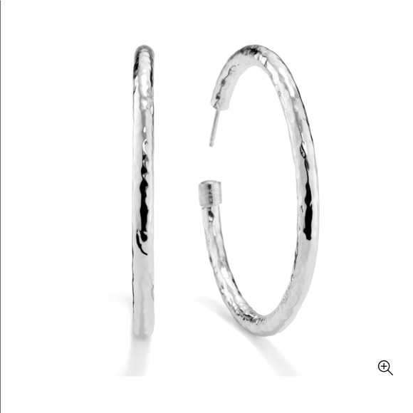 Ippolita Jewelry - Ippolita large hammered silver hoop earrings